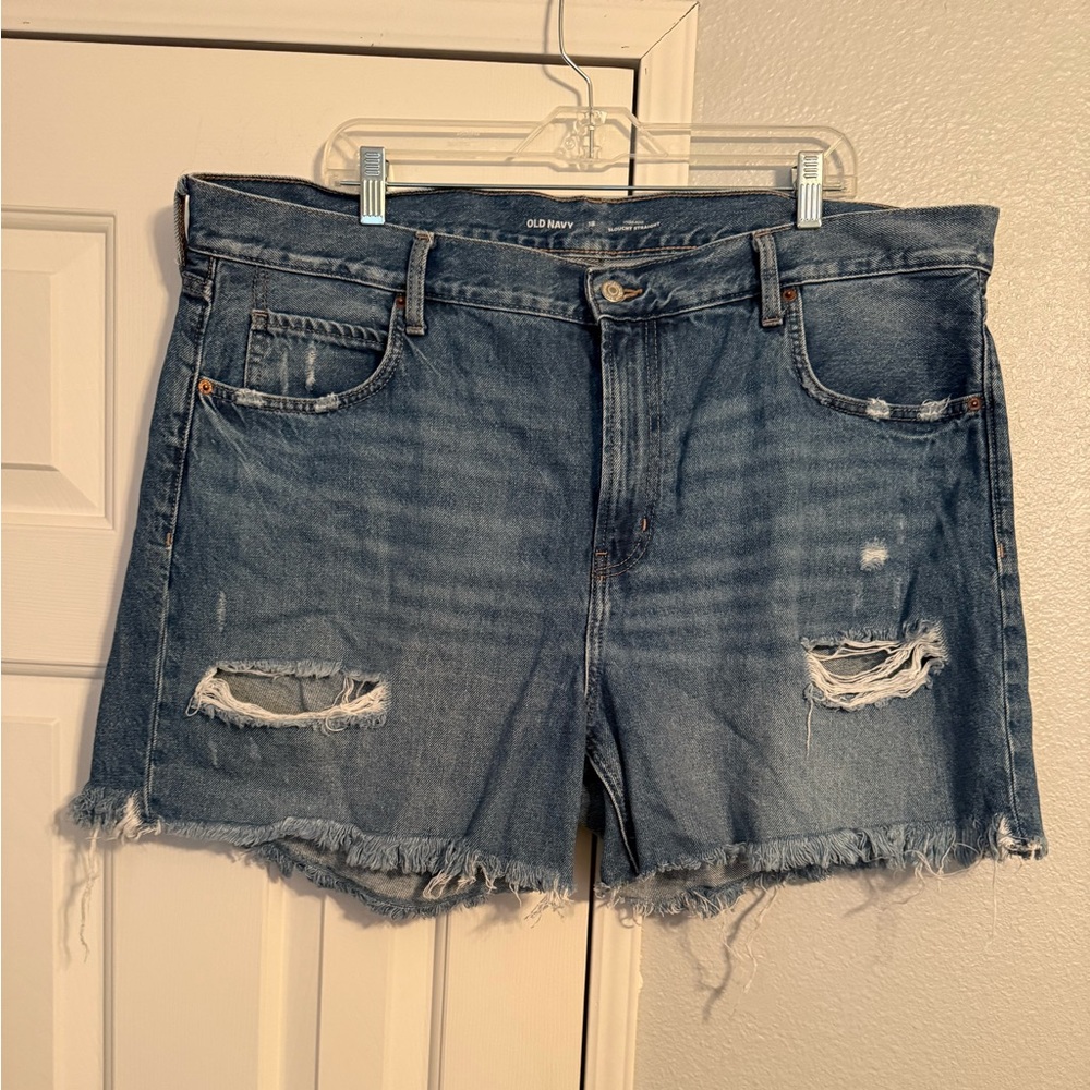 Old Navy Women's Ripped Jean Shorts - Blue